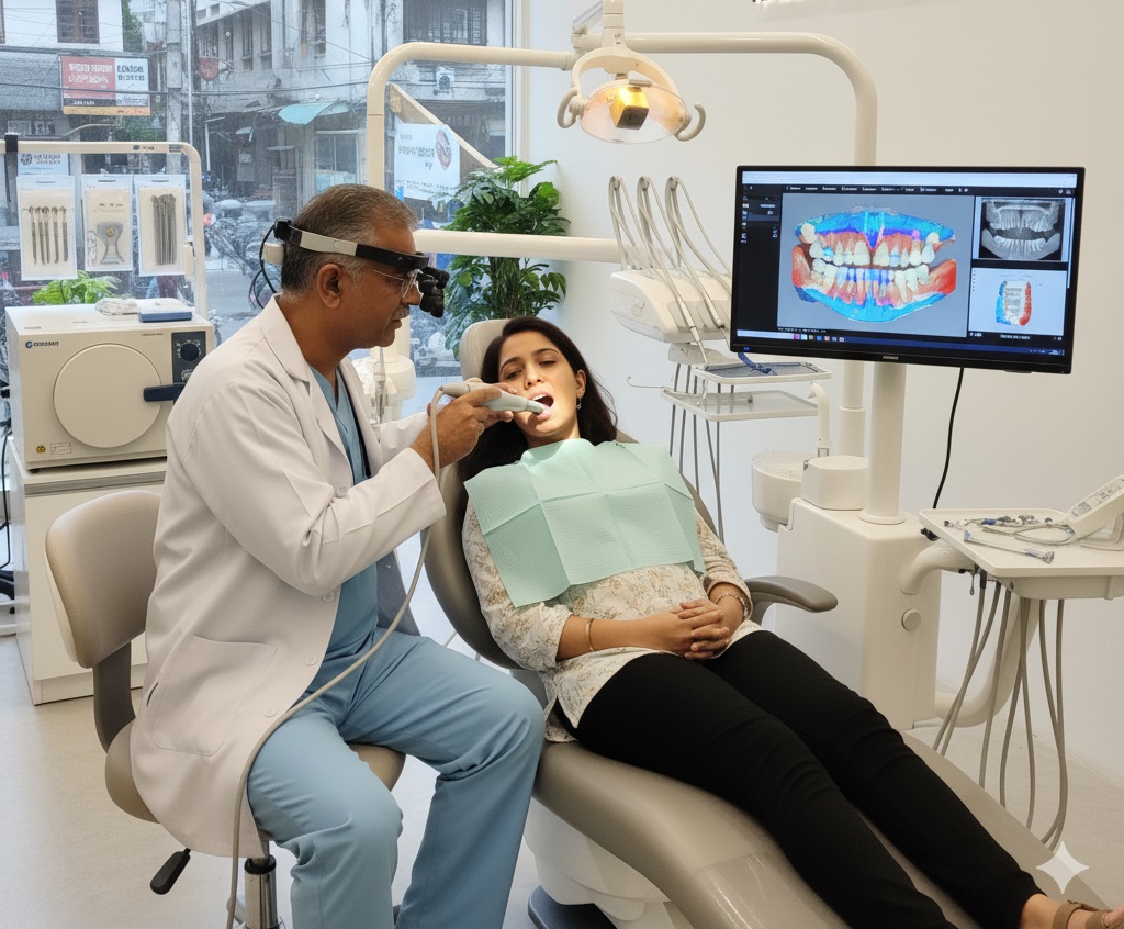 Dentist in Kolkata using digital tools for advanced dental treatment