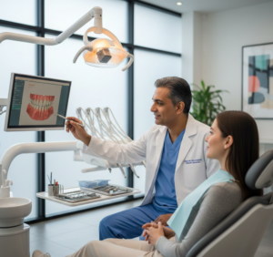 Professional dental cleaning procedure in Kasba dental clinic