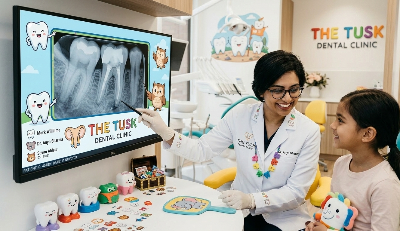 Fear-free dentistry setup for kids