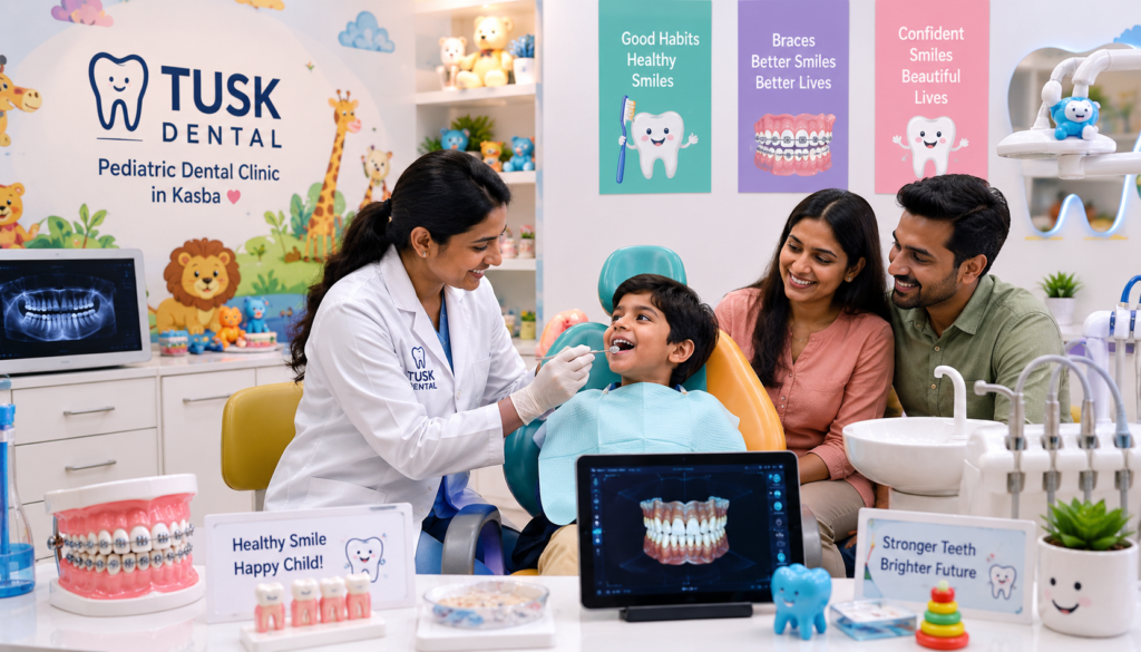 Pediatric dentist in Kasba treating child patient